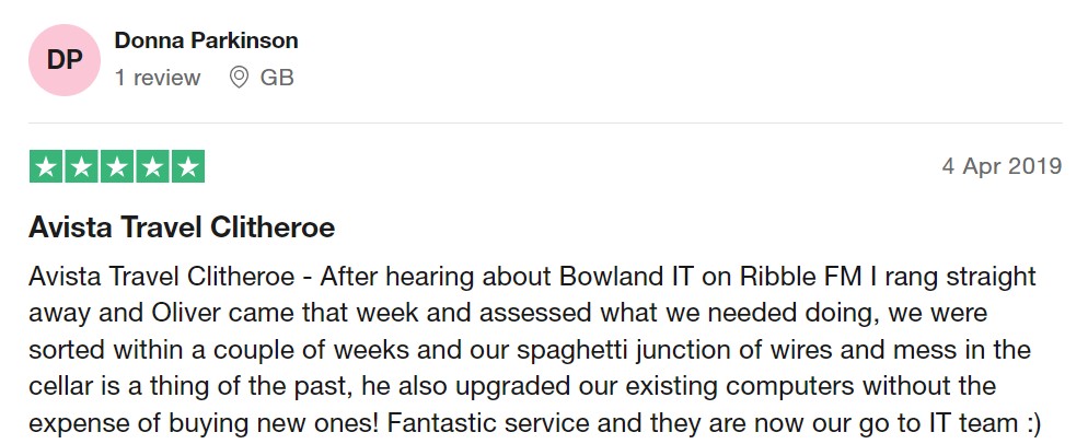 Travel Agents Bowland IT Business Support